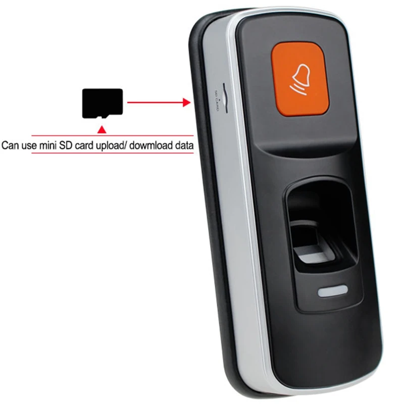 Горячая RFID автономный считыватель отпечатков пальцев, контроль доступа, биометрический контроль доступа, Открыватель двери, поддержка SD карты D
