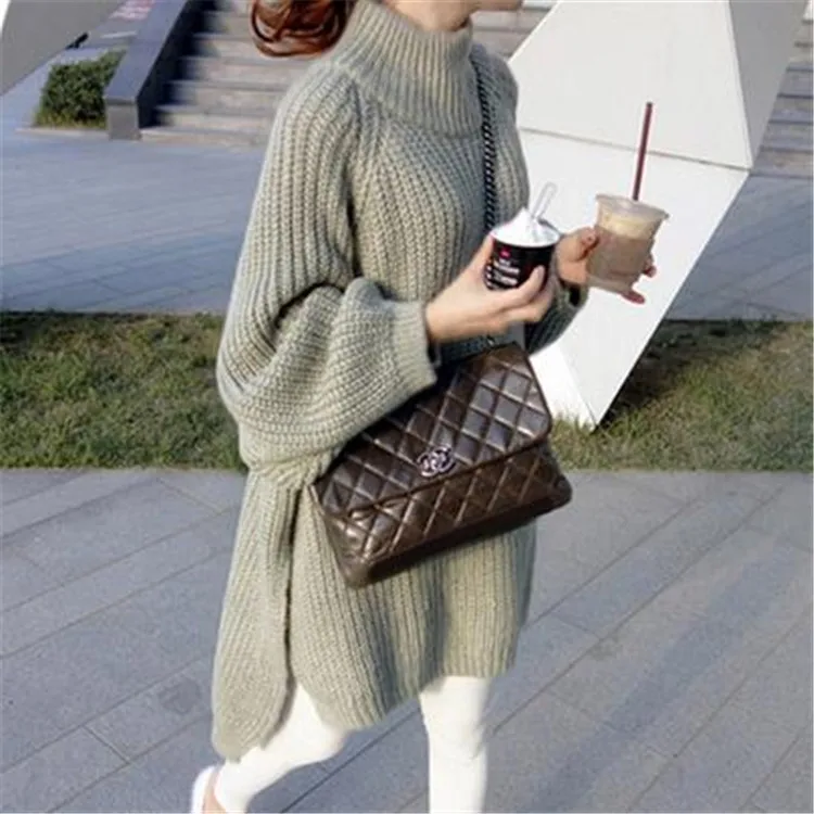 Koreaanse Stijl Casual Nieuwe Stijl Mid-Lengte Loose-Fit Trui Luiheid Gebreide Trui Zwangere Vrouwen Jurk Vrouwen 'S Fashion Koreaanse Stijl Casual Nieuwe Stijl Mid-Lengte Loose-Fit Trui Luiheid Gebreide Trui Zwangere Vrouwen Jurk Vrouwen 'S Fashion