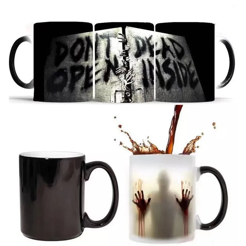 

The Walking Dead Mug Thermal Transfer Color Changing Heat Sensitive Ceramic Coffee Mug Surprise Christmas Hallowmas Gift