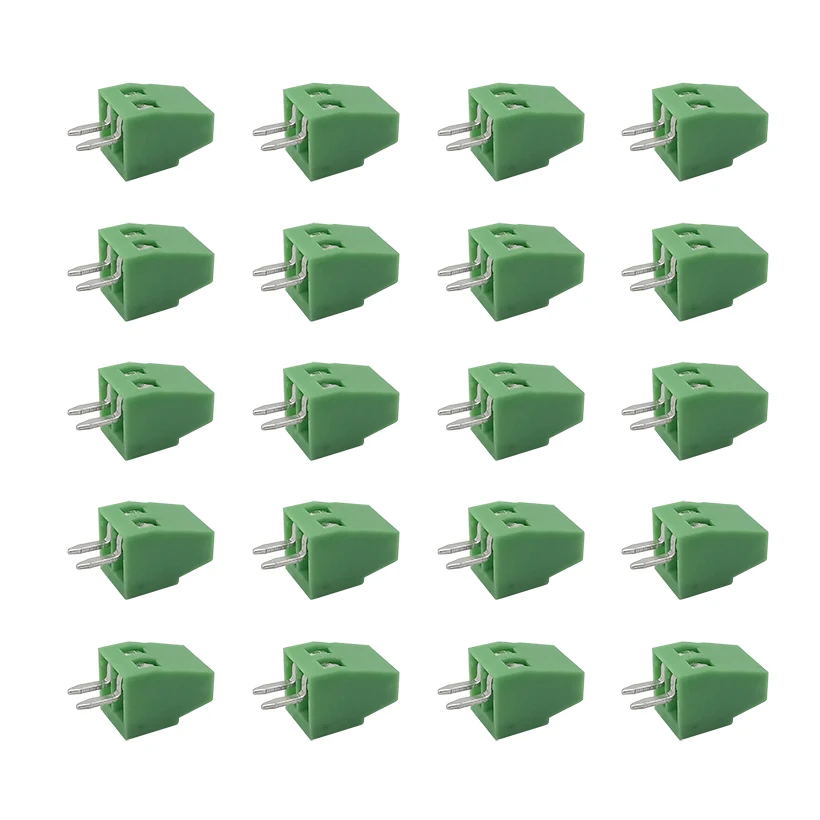 10/5/2 шт./лот 2 54 мм шаг 2P прямой штифт PCB клеммная колодка KF120 2Pin зеленые клеммные