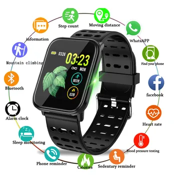 

Smart Watch for Men Women Touch Sport Mode Waterproof Watch Heart Rate Monitor Smart Watch Men Women Wristband Fitness Watches