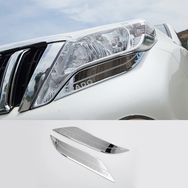 Передняя фара из АБС пластика для Toyota Land Cruiser Prado FJ150 FJ 150 2014 2017 2 шт.|Хромирование| |