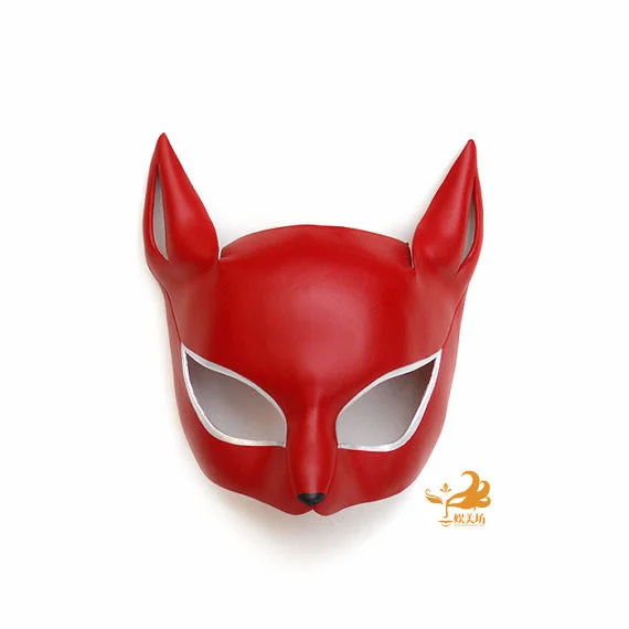 

Маска Megaten для косплея в японском стиле для мужчин и женщин, полумаска из воловьей кожи для маскарада, Хэллоуина, вечеринки