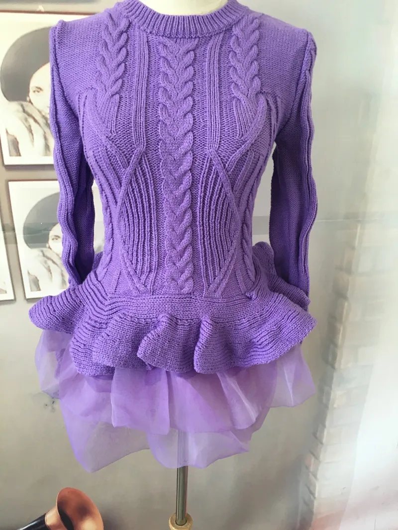 Blusas De Inverno Feminina Акция полный женский пуловер свитер женский корейский осенний и зимний вязаный - Цвет: Лаванда