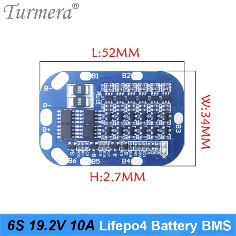 6S 10A 19,2 V 21,6 V 32650 32700 LiFePO4 BMS литиевая железная Защитная плата для батареи отвертки и батареи для электровелосипеда DCE1