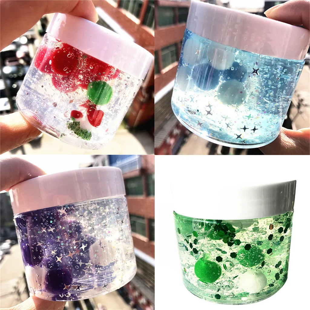 Beautiful Color Mixing Slime anti Stress Kids Clay Toy Transparent slime children