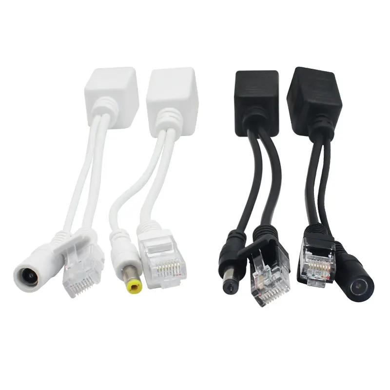 10 шт. (5 пар) кабель адаптер POE разъемы пассивный силовой Ethernet PoE RJ45 инжектор +