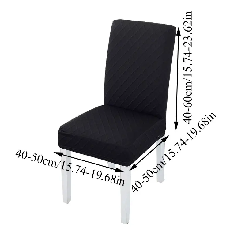 1 PCS Super Thick Cotton Spandex Dining Chair Cover Stretch One Piece Universal Chair Covers Machine Washable High Back Chair