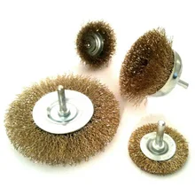 12 штук в ассортименте роторный инструмент проволочные щетки колеса концевые плоские и чашки щетки 4500 об/мин