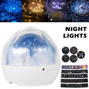 

Planet Starry Sky Night Light Magic Projector Earth Universe LED Lamp Colorful Rotate Flashing Star Kids Baby Christmas Gift