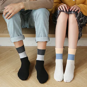 

Plaid Men Sock Crew Man's Socks Standard Patchwork Unisex Gary Warm Casual Soft Sox Adult Cotton Classic Autumn Winter Sokken