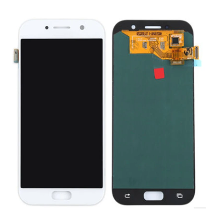 Белый Высокое качество для Samsung Galaxy A5 lcd A520 SM-A520F ЖК-дисплей дигитайзер сенсорный экран яркость Регулируемый+ Инструменты - Цвет: Белый