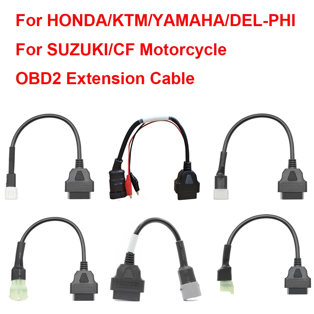 

OBD2 Connector for Motorcycle Motobike For YAMAHA 3pin 4pin For HONDA 4Pin For KTM 6pin Moto For DEL-PHI OBD2 Extension Cable