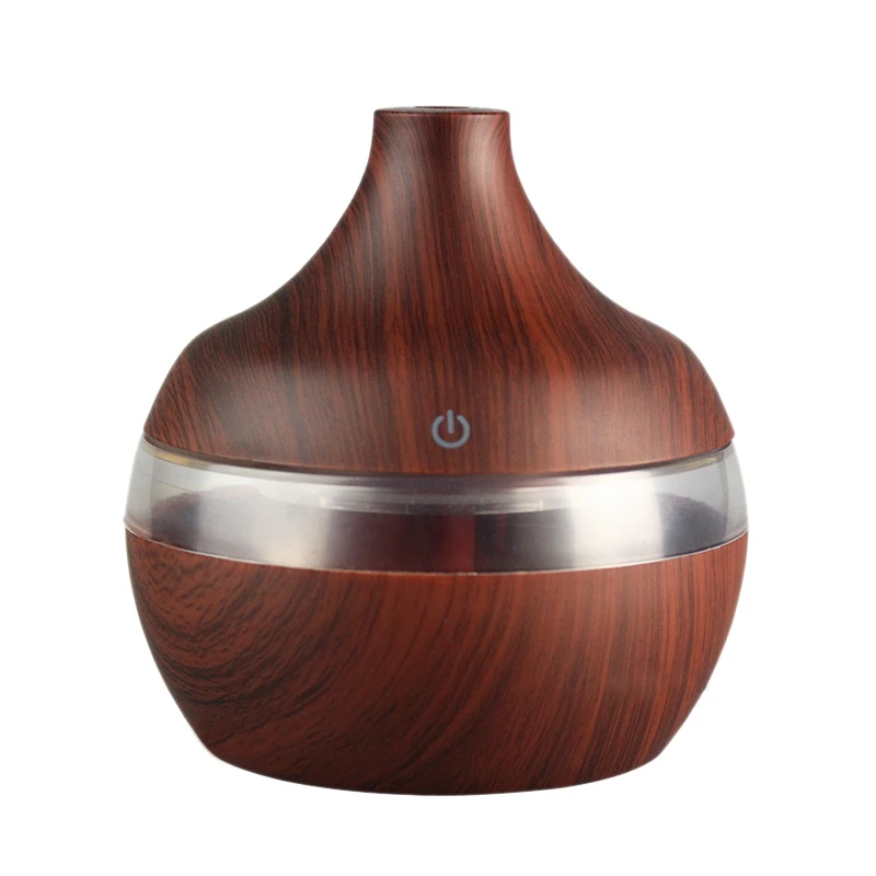 ABRA-Usb 300Ml Aroma Humidifier Aromatherapy Wood Grain 7 Color Led Lights Electric Aromatherapy Essential Oil Aroma Diffuser