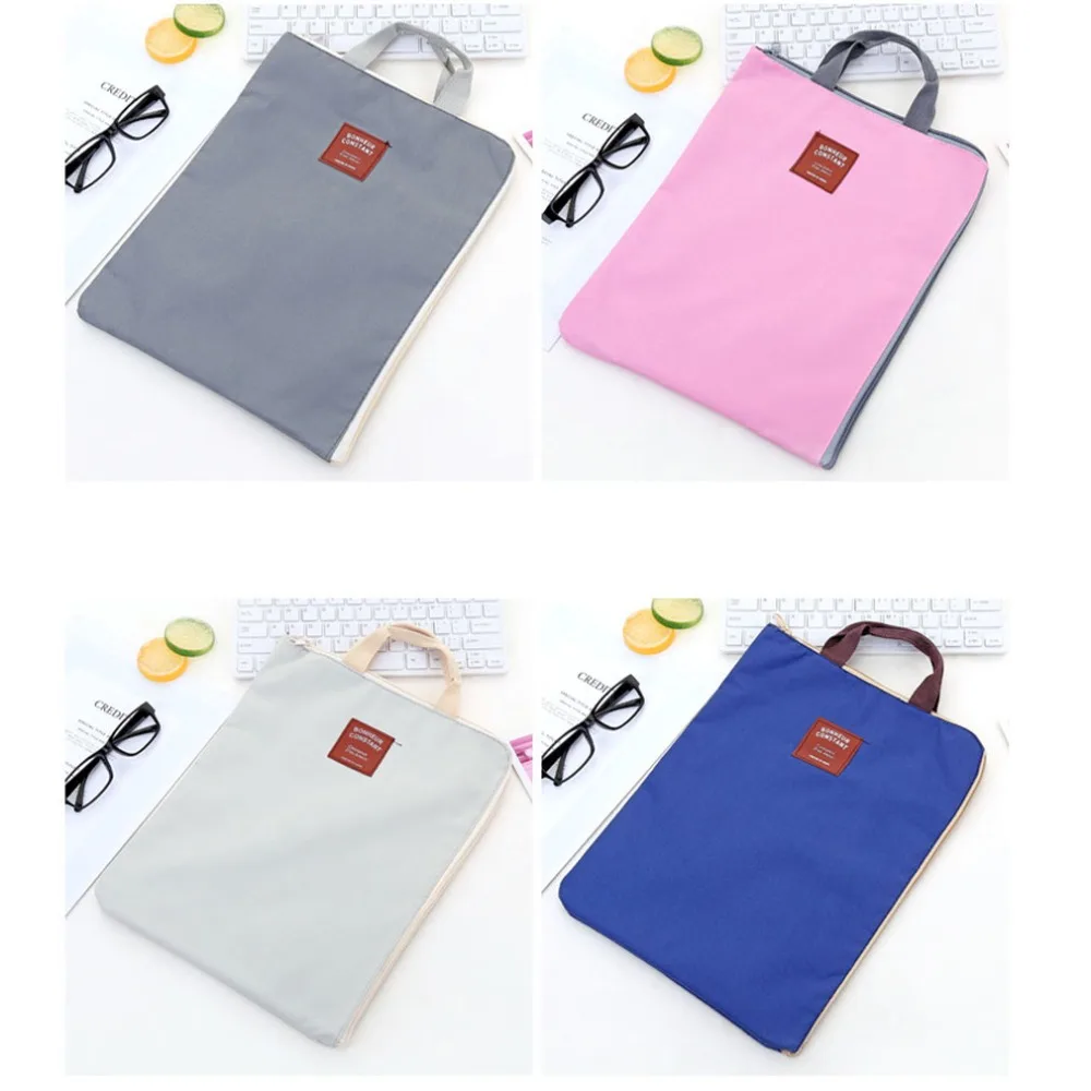 

Canvas Documents Bag A4 File Folder With Dual Buckles Filing Bag Waterproof Paper Organizer Office School Stationery Supplies