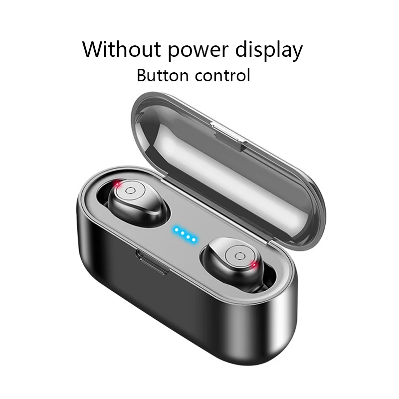 F9 Tws беспроводные Bluetooth наушники IPX7 водонепроницаемые стерео наушники-вкладыши Спортивная гарнитура с зарядным устройством для iPhone xiaomi - Цвет: No power display 1