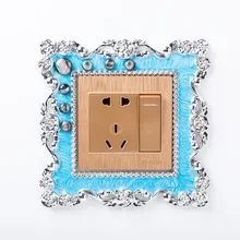 Художественный дом кошачий глаз каменный переключатель Крышка 86*90 Размер спальня гостиная 86*86 Тип 2044 наклейки на выключатель Европейский переключатель