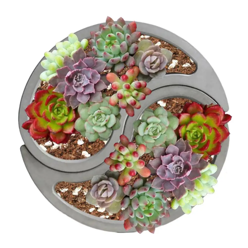 

Silicone Mold Eight Diagrams Model Concrete Tabletop Composite Flowerpot Succulent Plant Cement Vase Pots Garden Decoration Tool