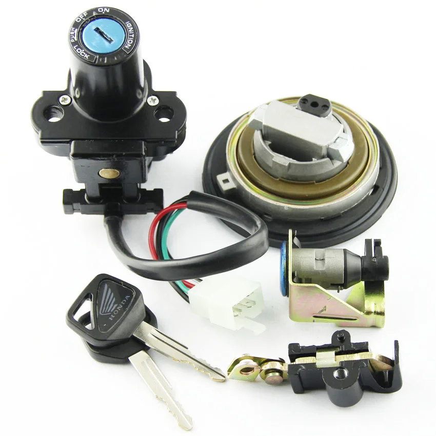Motorcycle Ignition Switch Fuel Gas Tank Cap Cover Seat Lock Key Set Kit For Honda 35010-MCB-610 XLV650 XL650 Transalp 35010MCB