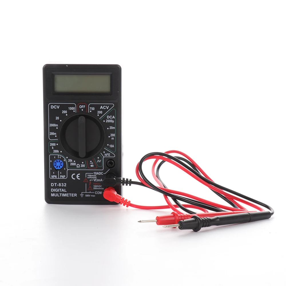 

DT-832 Digital LCD Voltmeter Ammeter Ohm Tester Multimeter Buzzer Diagnostic-tool
