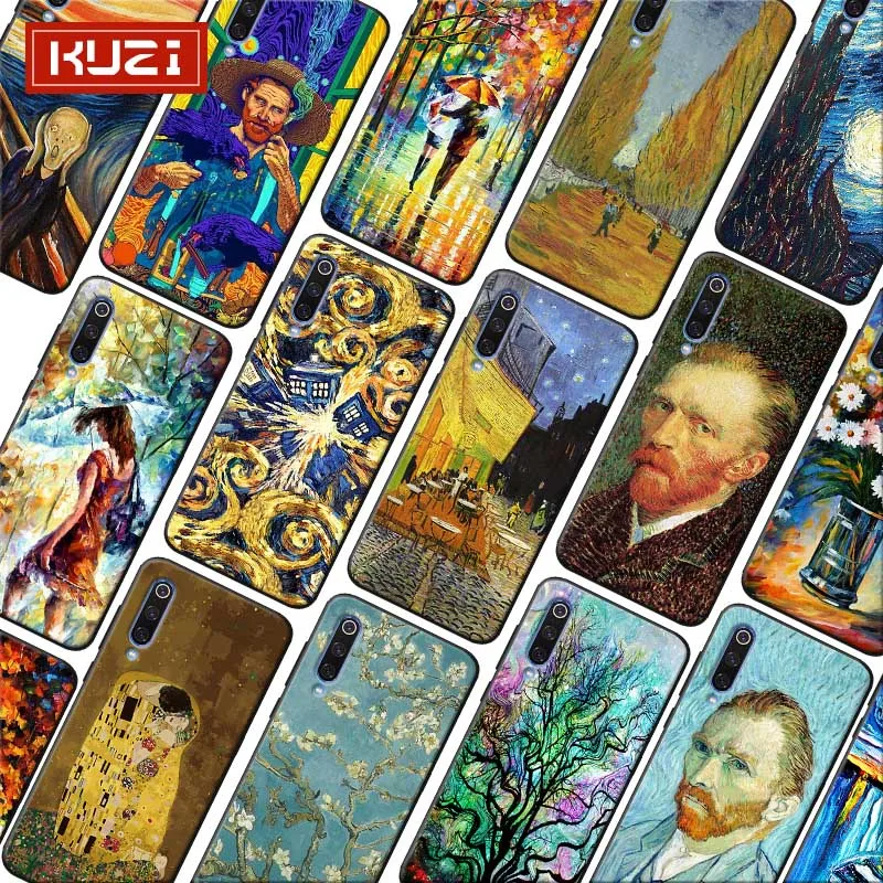 Чехол для телефона samsung galaxy a50 a70 a30 a40 a20 s8 s9 s10 plus Мягкий силиконовый чехол Van Gogh Art