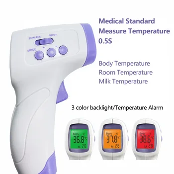 

Fast delivery!!! Forehead Thermometer Forehead Gun Non Contact Infrared Muti-fuction Thermometer Fever Digital Measure Tool A6