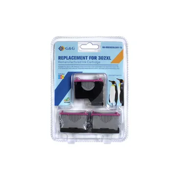 

G & G HP 302XL V3 TRICOLOR MULTIPACK 3 remanufactured ink cartridges ECO-SAVER F6U65AE/F6U67AE (sample level ink)