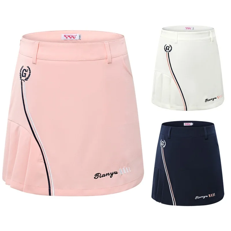 PGM, летняя женская плиссированная юбка, высокая талия, А-линия, мини-юбка для бадминтона, тенниса, с принтом, повседневная одежда для гольфа, D0671