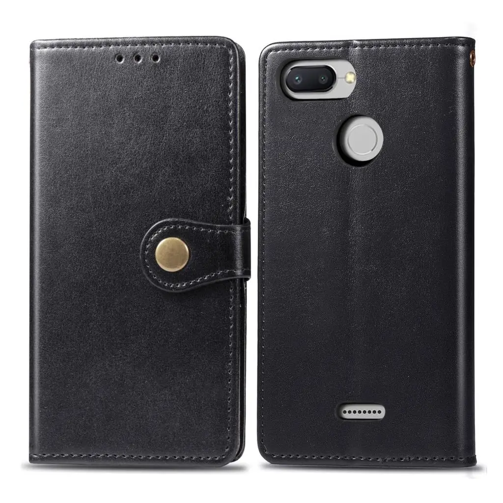 Luxury Leather Case For Xiaomi Redmi 6A Flip Phone Back Cover Wallet on 6 A 5.45 inch | Мобильные телефоны и аксессуары