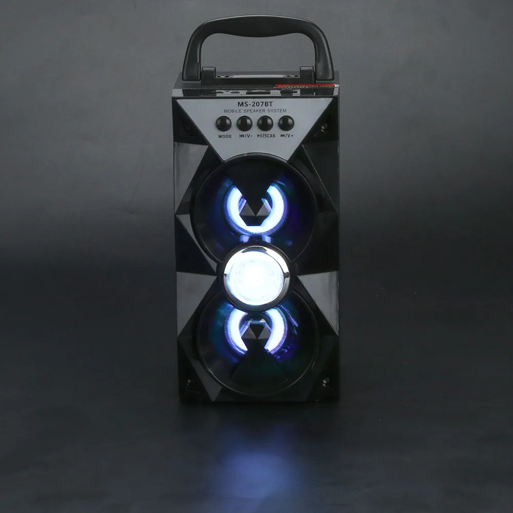 Открытый Bluetooth беспроводной портативный динамик супер бас с USB/TF/AUX/FM радио# T2