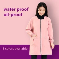 Pet Groomer Gown Pet Shop Uniform Pet Bathing Waterproof Work Clothes Women's Dog Grooming Smock Hair Salon Anti Hair Robe Y1107 1