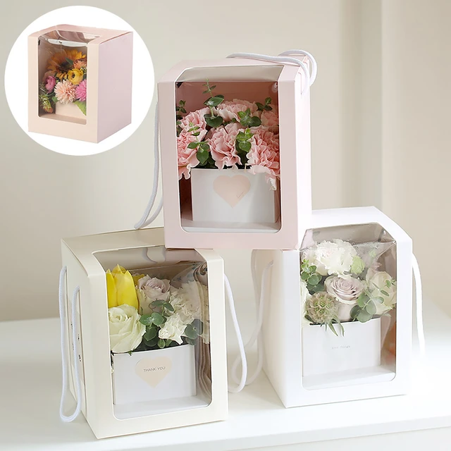 1 Caja De Papel De Flores, Bolsas De Regalo De Flores De Papel Con