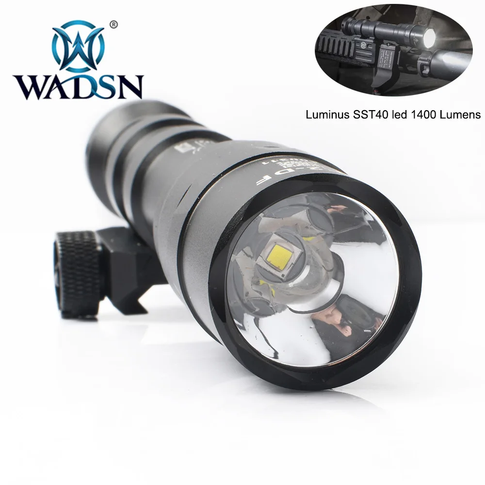 Wadsn Airsoft Surefir Duplo Combustível Scout Luz Led 1400lumes Tático Caça Arma Lanterna Tocha Caber 20mm 1913 Trilhos M600df 3 Wadsn airsoft surefir m600df duplo combustível scout