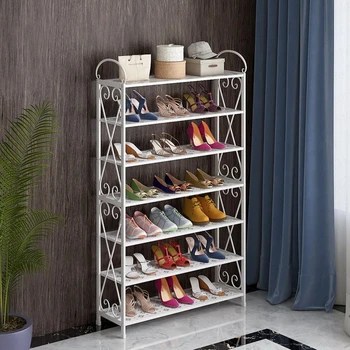 

Simple shoe rack home economy dormitory dust-proof shoe cabinet space assembly door small shoe rack