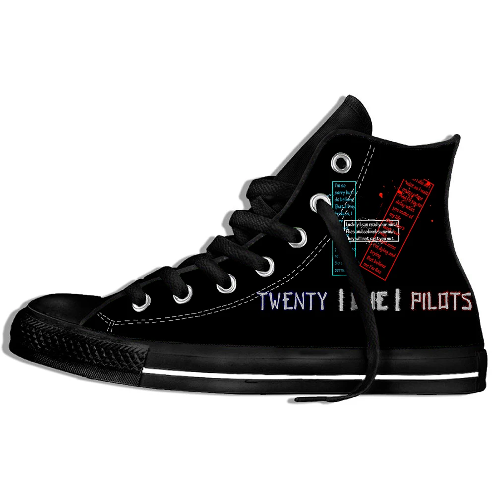 Twenty One Pilots/мужские и женские летние модные кроссовки в стиле Харадзюку С Логотипом Группы Twenty One Pilots; повседневные панк-кроссовки; легкая обувь