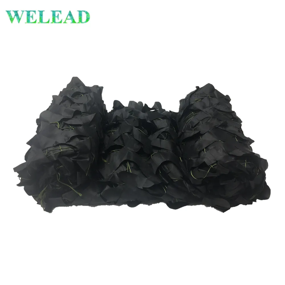 Военная камуфляжная сетка WELEAD черная 2 5 м широкая усиленная садовая