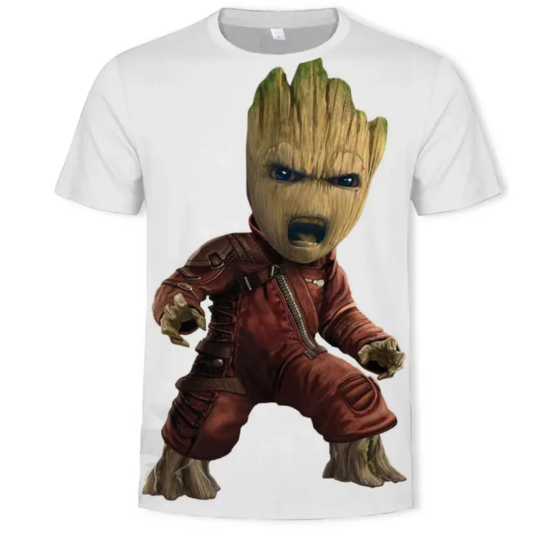 Мужская футболка с 3D рисунком Грут, летние топы с коротким рукавом, футболки, Забавный принт 3D, забавная футболка Харадзюку, Азиатский размер плюс, новая мужская футболка - Цвет: T290