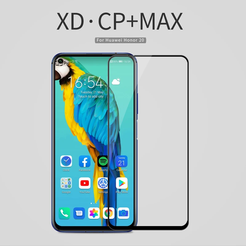 Изогнутые, с полным охватом для huawei Honor 20 закаленное стекло Nillkin XD CP+ MAX защитное стекло на экран телефона защитная пленка