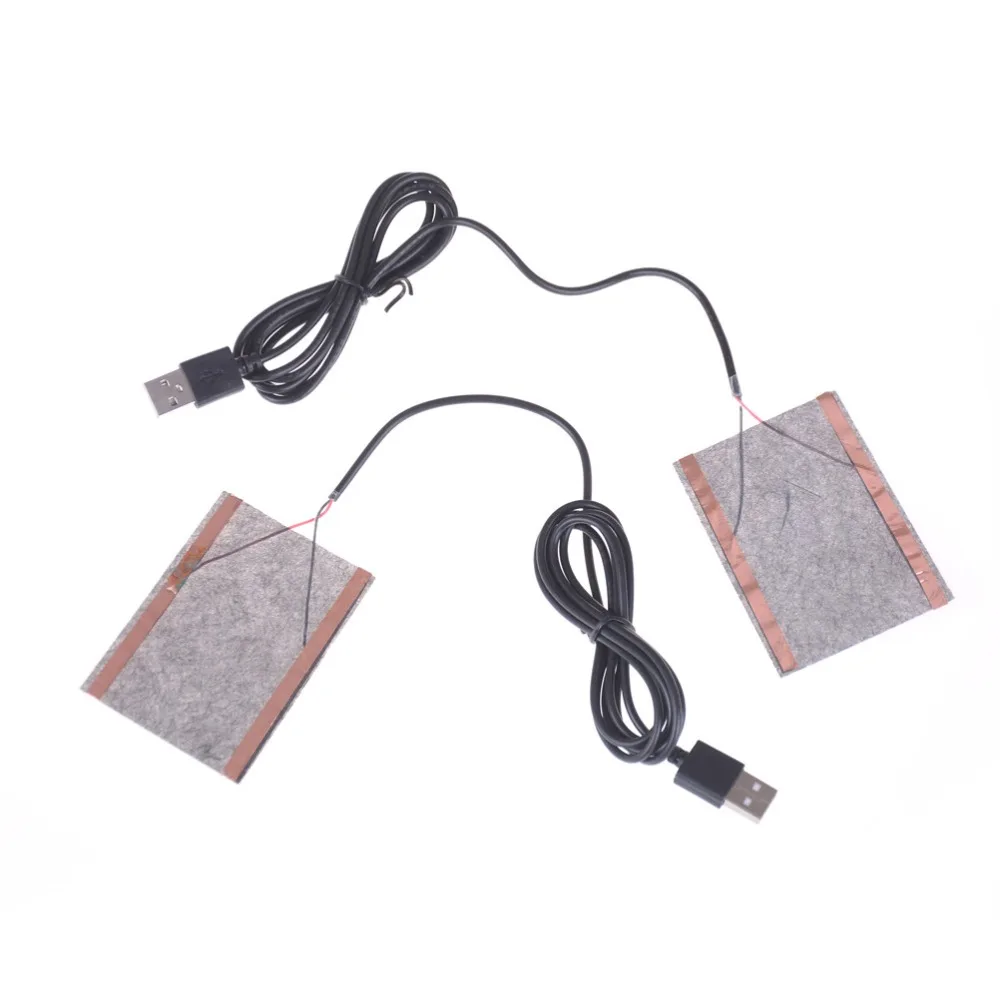 2 шт. 5 в карбоновый нагревательный коврик USB нагревательная пленка Электрический инфракрасный жаркий коврик зимняя теплая перчатка для рук и талии разные цвета