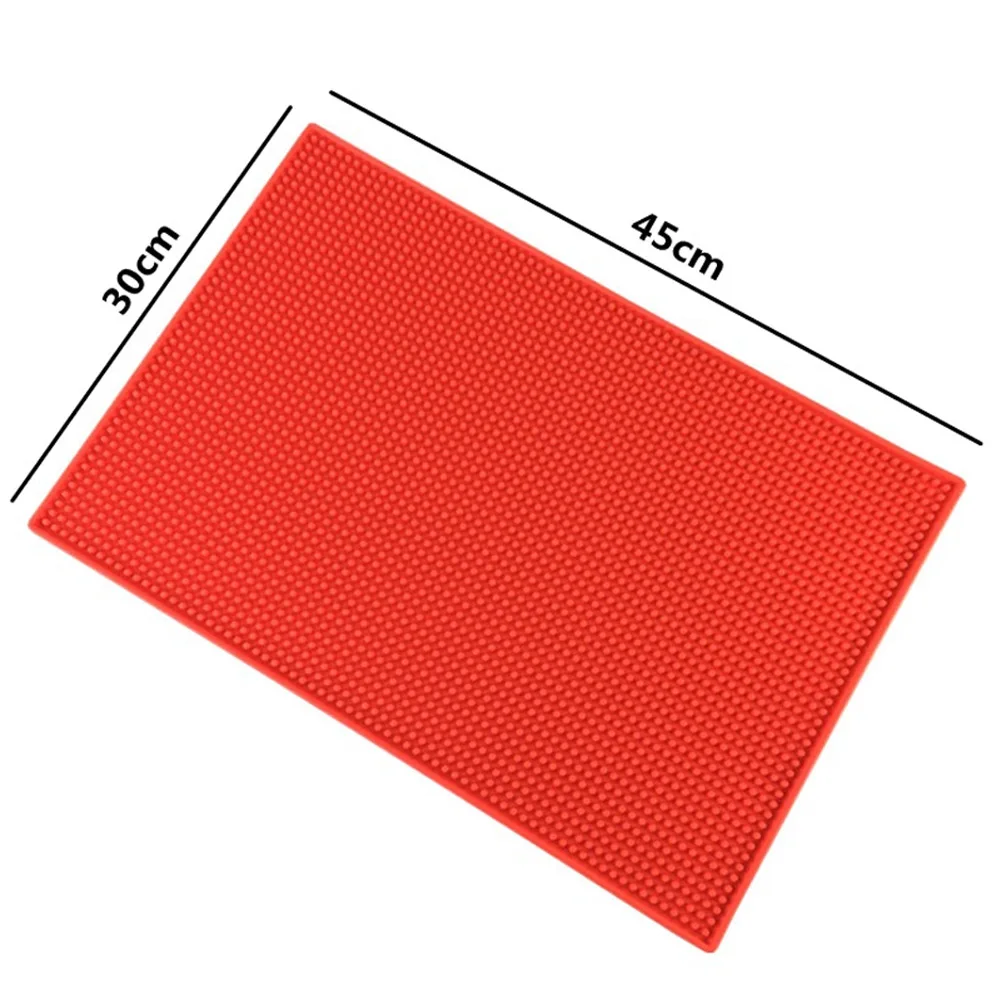 red 30cmx45cm Нескользящий Резиновый коврик для бара, стеклянный поддон для пивных напитков, барный коврик AC889 - Цвет: red 30cmx45cm