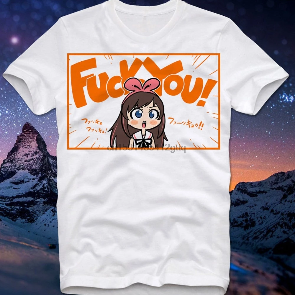 Футболка Kizuna Ai Youtube Виртуальная девушка милая женщина плохая Otaku Япония японская