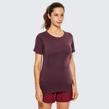 La Isla женские бесшовные активные Топы с коротким рукавом для тренировок, бега, спорта, отдыха, футболки