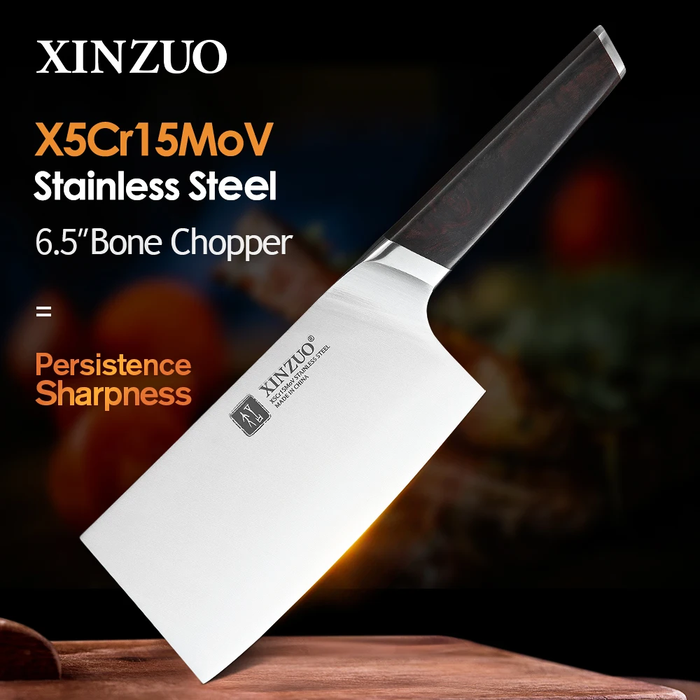 XINZUO 6 5 ''нож мясника X5Cr15Mov китайские кухонные ножи из нержавеющей стали мясницкий нож для мяса измельчения
