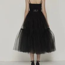 Новинка; Осенняя Женская 5 слоев два больших качается юбки половинной длины для девушки дна тенденция была тонкая дикая модная юбка# YL10
