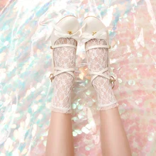 Sen Department Ретро кружевные Лолита дикие маленькие кружевные носки японские милые девушки ветер груды носков женские прозрачные женские носки