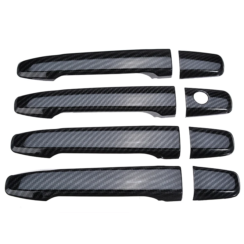 8pcs/set ABS Carbon Fiber Style Door Handle Cover For Mitsubishi Lancer EX Evolution X 2008-2017 Car Styling Moulding