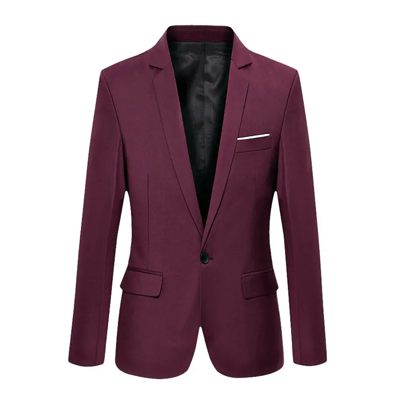 Новые мужские костюмы, куртки Casaco Terno Masculino костюм кардиган Jaqueta свадебные костюмы куртка CN Размер S-6XL - Цвет: Wine Red