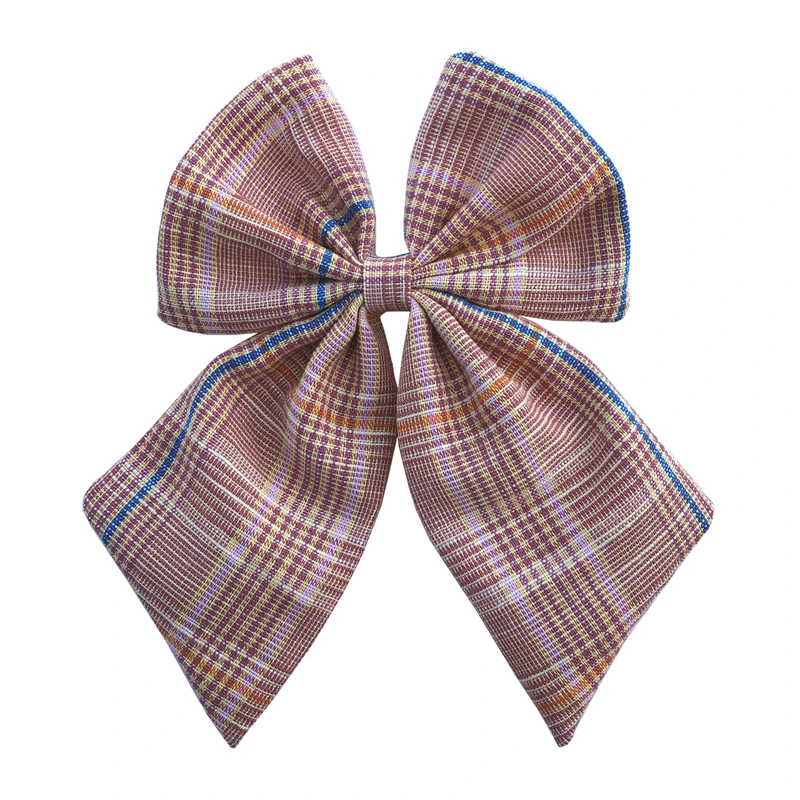 Vintage Plaid-165 Винтажные клетчатые хлопковые тканевые банты для волос для маленьких девочек женские заколки для волос Preppy Sailor банты заколки для волос аксессуары для волос - Цвет: Vintage Plaid-165