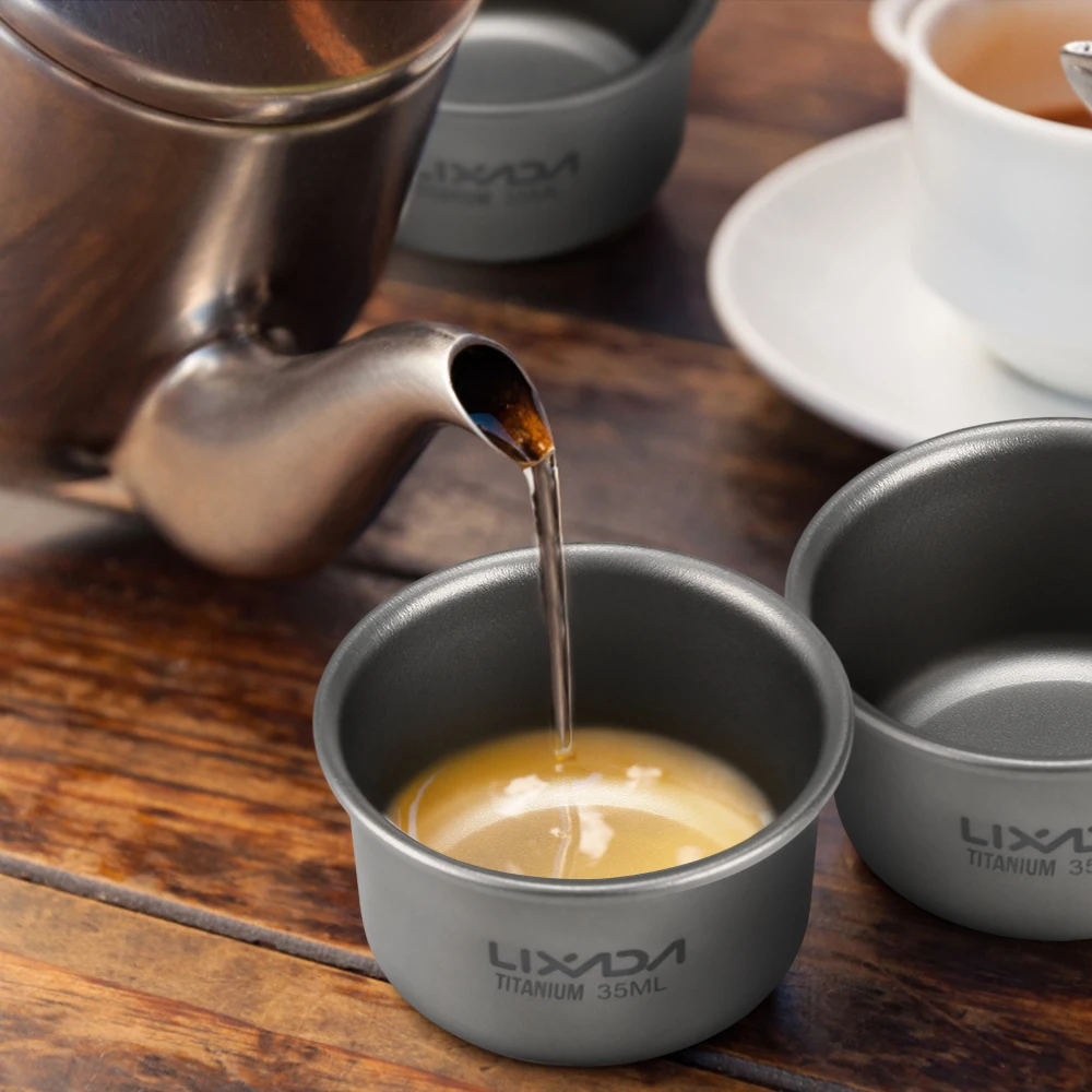 Lixada открытый Титан Чай чашки 1/2/3 шт. мини сверхлегкий посуда Офис кемпинг стол для пикника Кофе Чай кружка для молока кухонная посуда