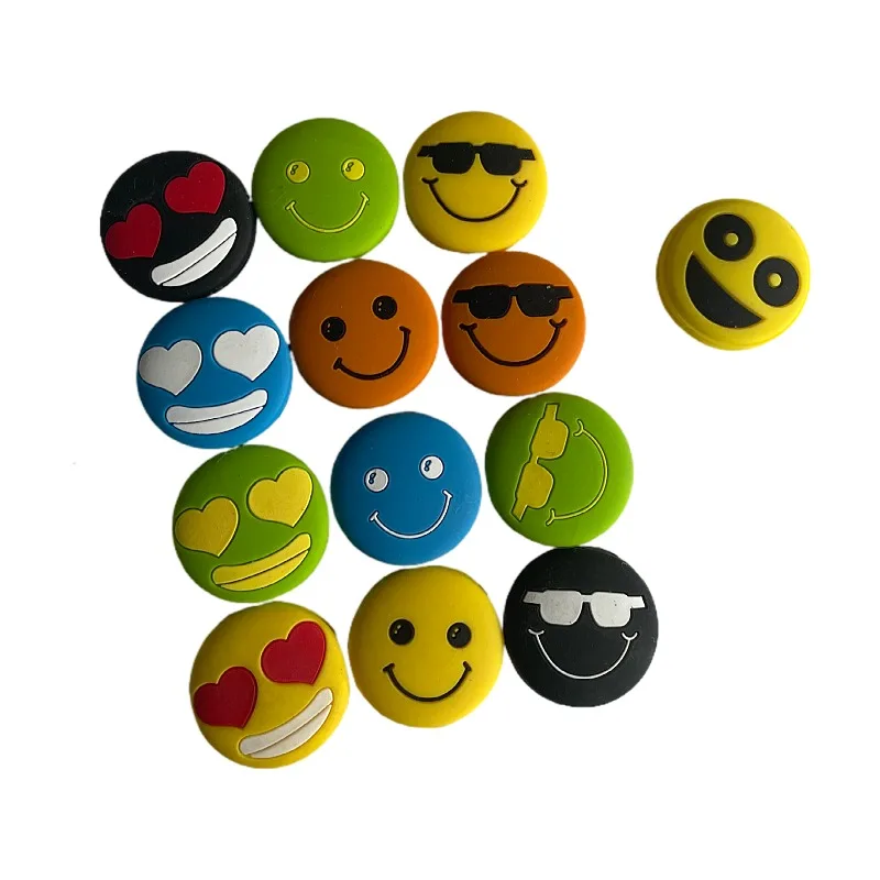Cartoon Faces Silicone Tennis Damper Shock Absorber to Reduce Tenis Racquet Vibration 10Pcs tennis racket shock absorber